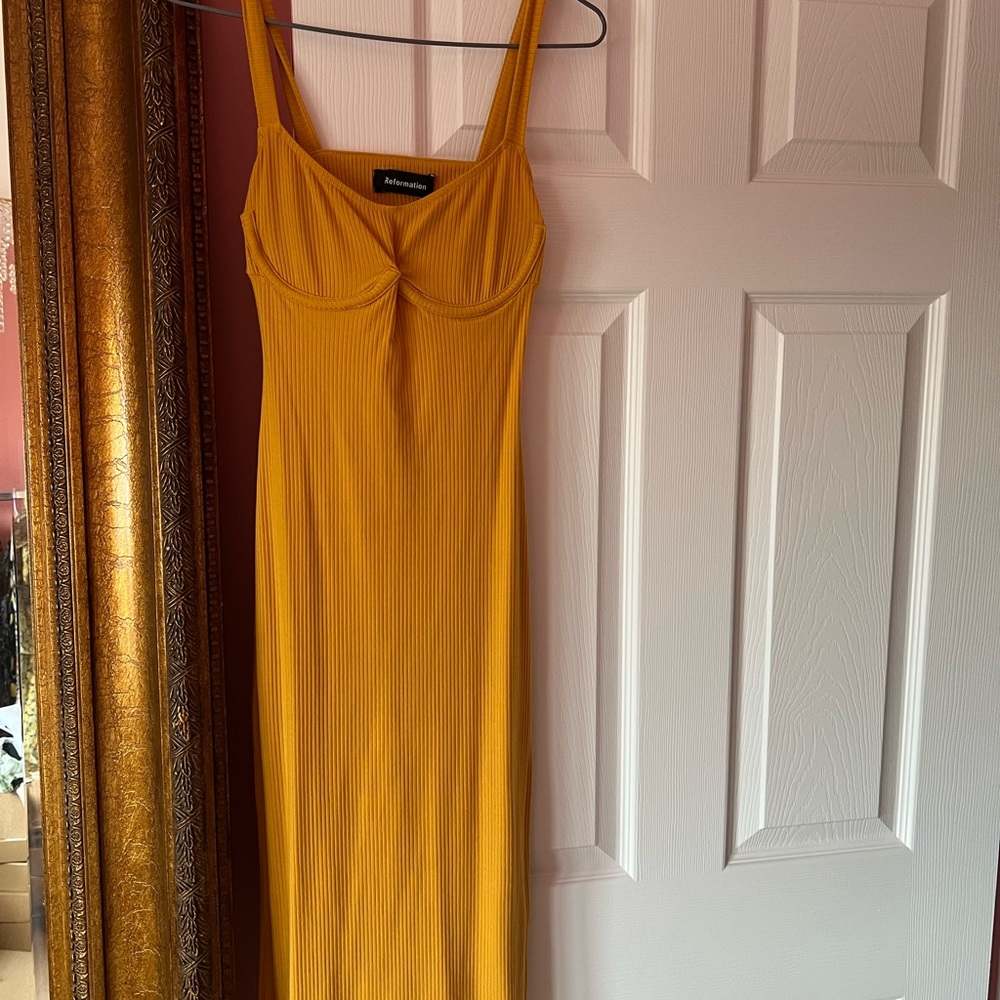 Reformation Mustard Yellow Women's Dress